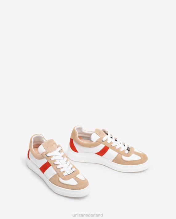 Unisa 02B0685 contrasterende sneakers vrouwen wit