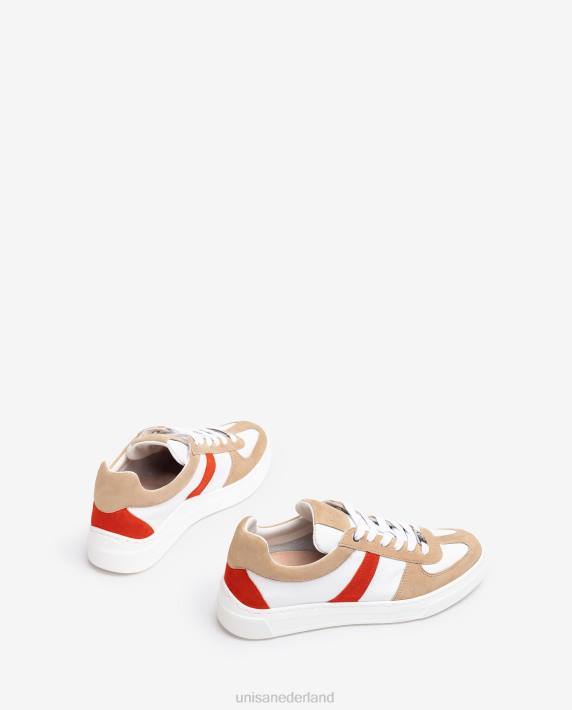 Unisa 02B0685 contrasterende sneakers vrouwen wit