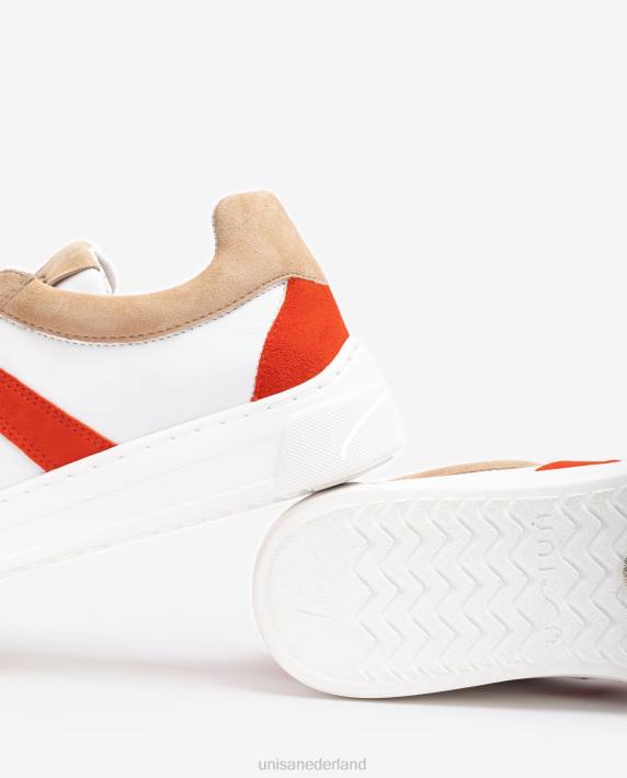 Unisa 02B0685 contrasterende sneakers vrouwen wit