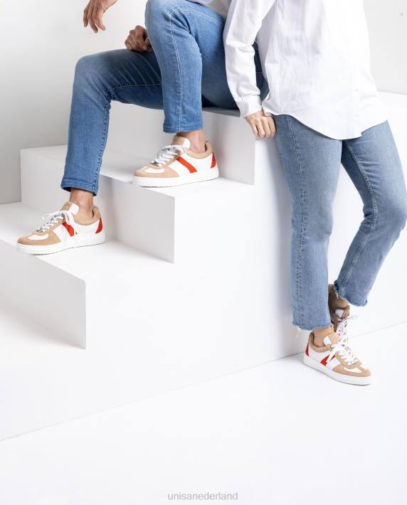 Unisa 02B0685 contrasterende sneakers vrouwen wit