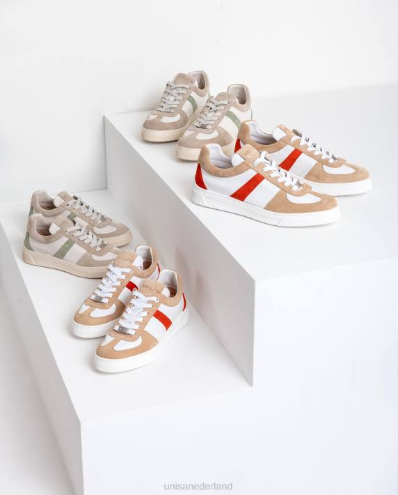 Unisa 02B0685 contrasterende sneakers vrouwen wit