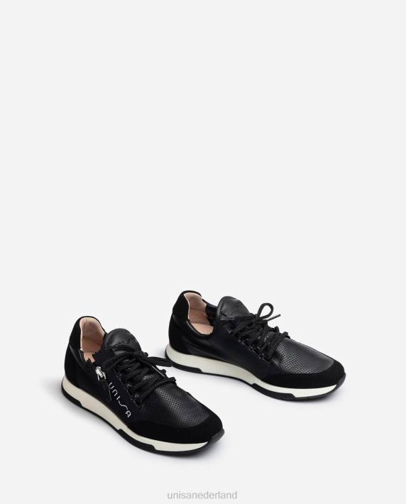 Unisa 02B0686 sneakers met ritssluiting vrouwen zwart
