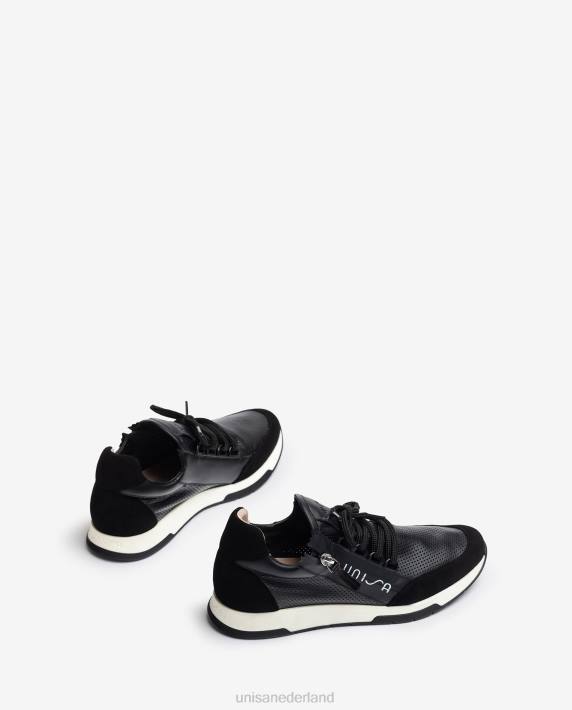 Unisa 02B0686 sneakers met ritssluiting vrouwen zwart