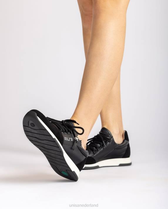 Unisa 02B0686 sneakers met ritssluiting vrouwen zwart