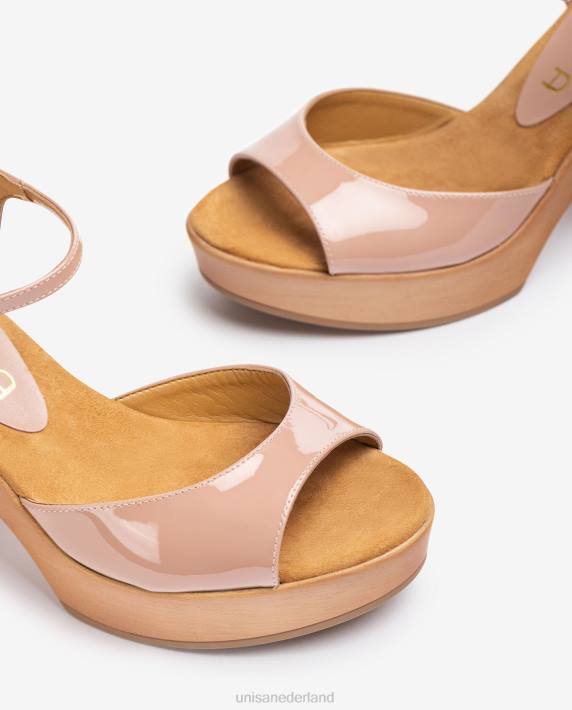 Unisa 02B0230 semi wedge patent sandaal vrouwen bevallig