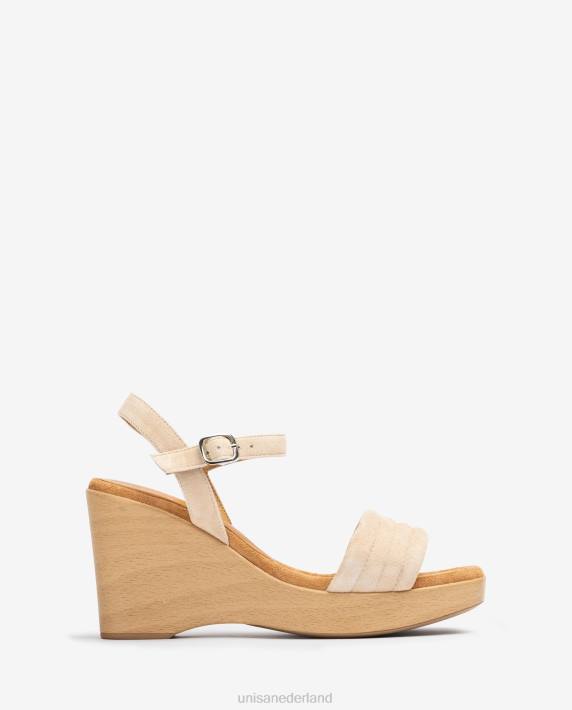 Unisa 02B0241 sandaal met vierkante neus en sleehak vrouwen mode