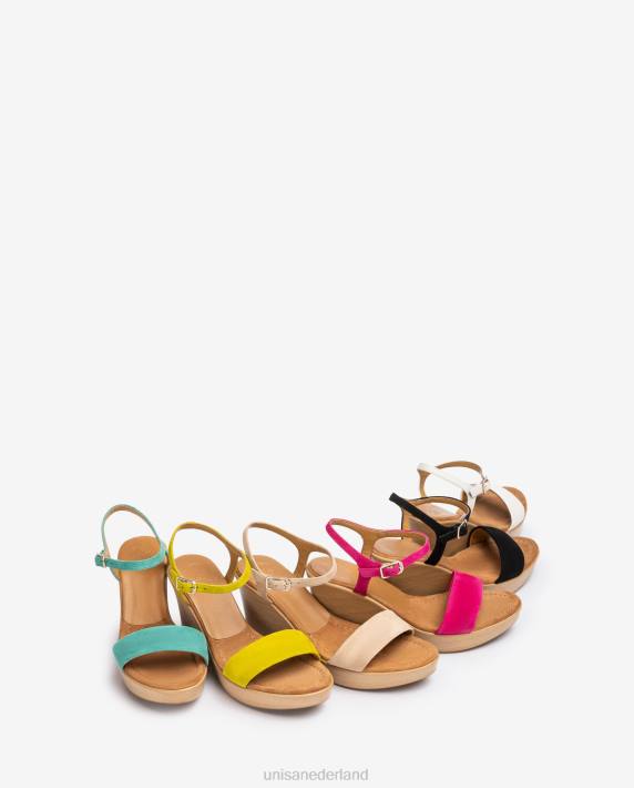 Unisa 02B0247 suède sandaal met blok vrouwen groente