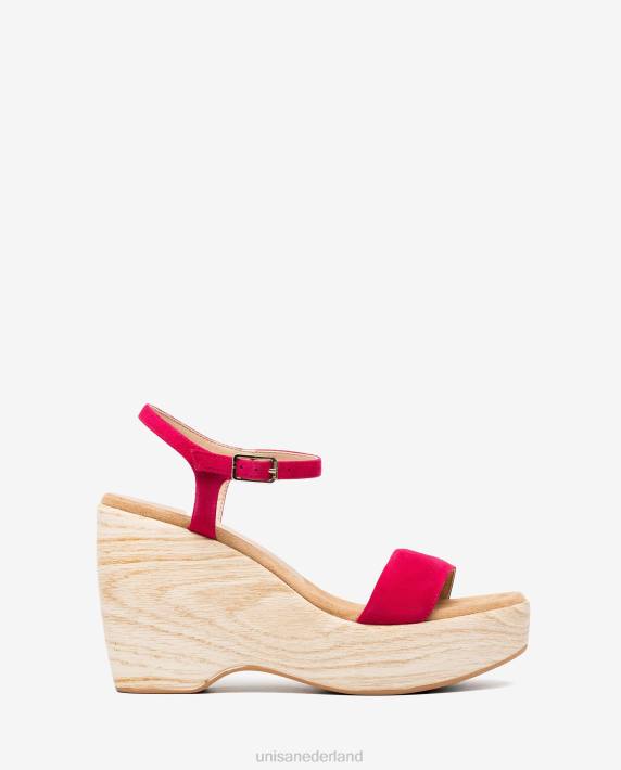 Unisa 02B0279 suède sandaal met blok vrouwen bevallig