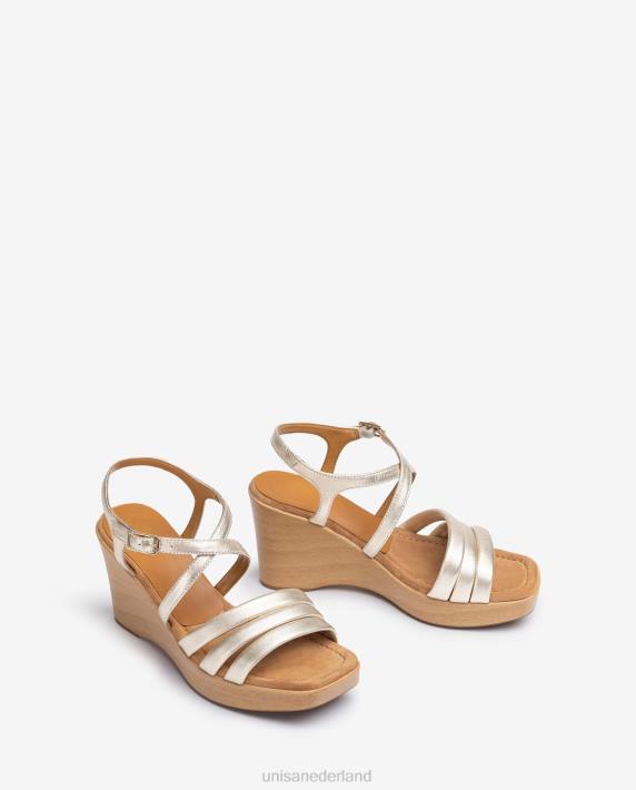 Unisa 02B0294 Sleehaksandaal met gewatteerde bandjes vrouwen bevallig