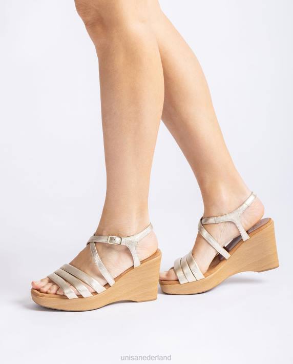 Unisa 02B0294 Sleehaksandaal met gewatteerde bandjes vrouwen bevallig