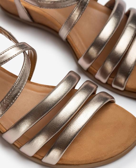 Unisa 02B0309 gevoerde sandaal met bandjes vrouwen bronzen