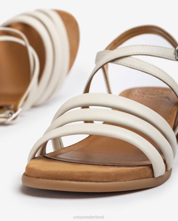 Unisa 02B0354 gevoerde sandaal met bandjes vrouwen wit