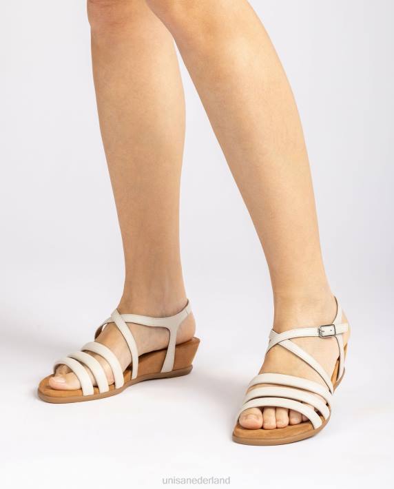 Unisa 02B0354 gevoerde sandaal met bandjes vrouwen wit