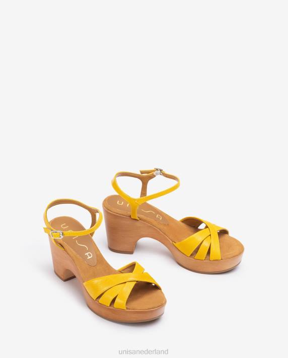 Unisa 02B0375 leren blok sandalen vrouwen mode