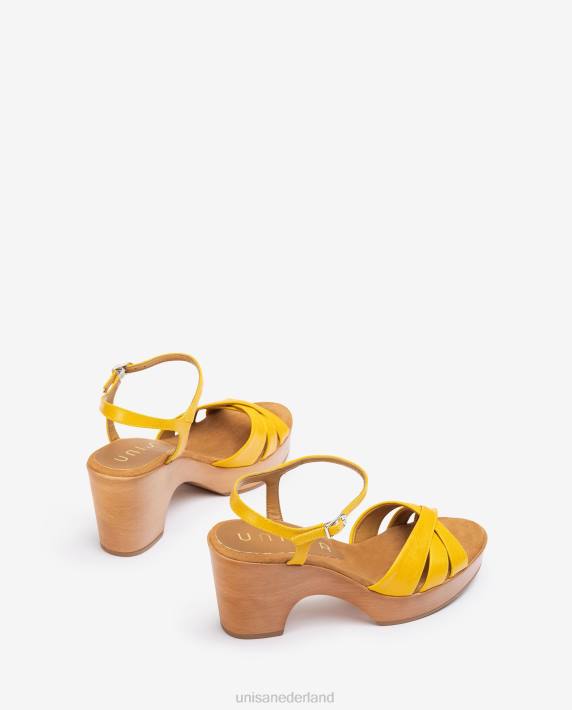 Unisa 02B0375 leren blok sandalen vrouwen mode