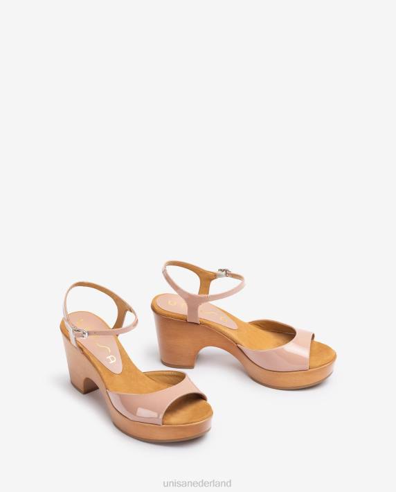Unisa 02B0376 semi wedge patent sandaal vrouwen bevallig