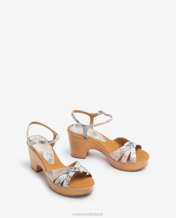Unisa 02B0410 sandalen met patentblokken vrouwen bevallig