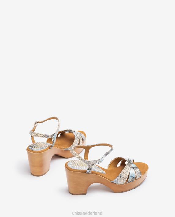 Unisa 02B0410 sandalen met patentblokken vrouwen bevallig