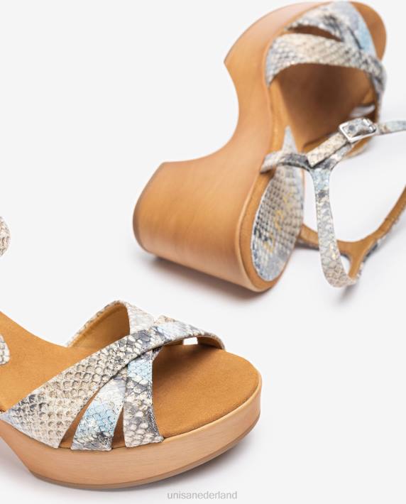 Unisa 02B0410 sandalen met patentblokken vrouwen bevallig