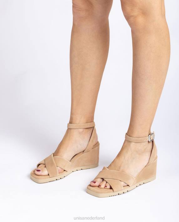 Unisa 02B0414 sandaal met sleehak en zacht verdikte zool vrouwen beige