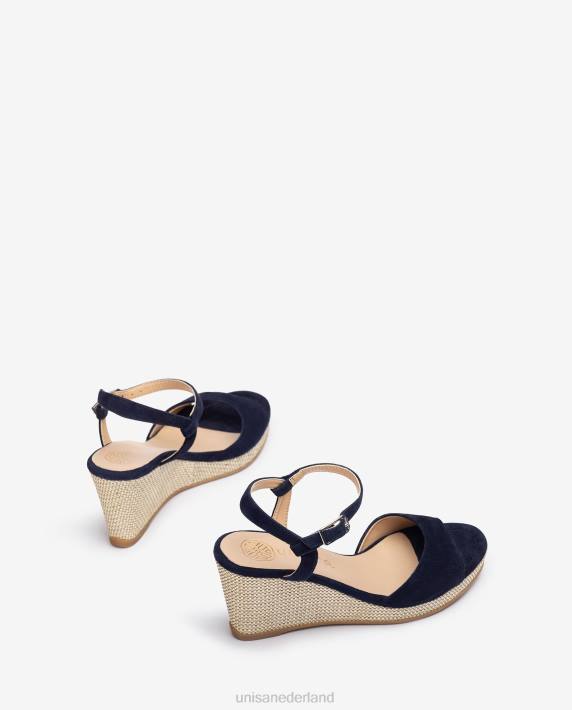 Unisa 02B0489 sandaal met sleehak van raffia vrouwen bevallig