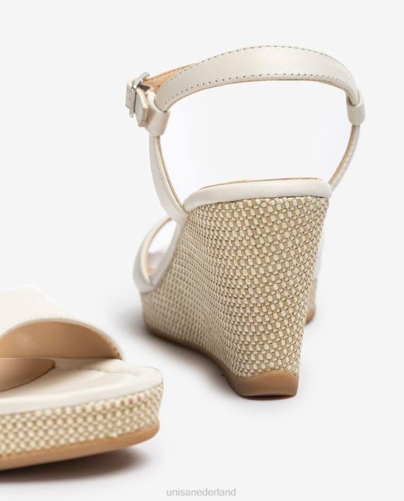 Unisa 02B0491 sandaal met sleehak van raffia vrouwen mode